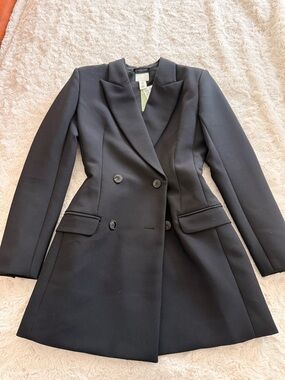 NWT | H&M Black Double-Breasted Women's Blazer Dress